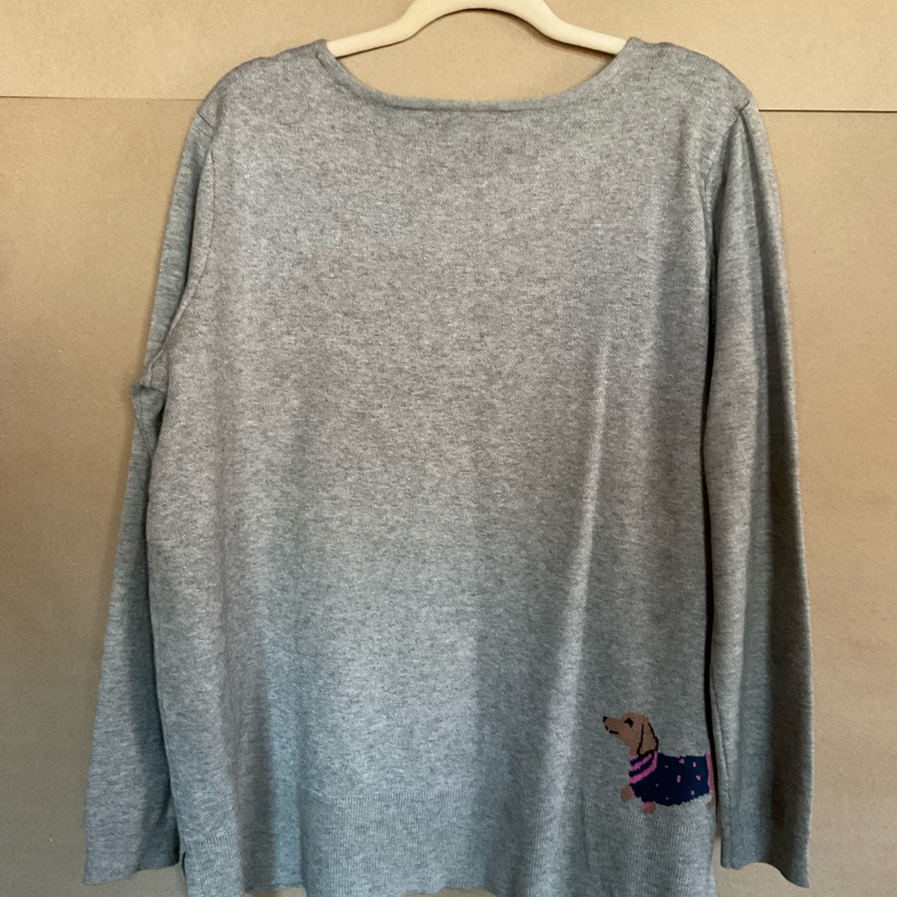 Astrologie Gray Sweater with Dachshund Design.  Size XL NWT - Picture 7 of 10